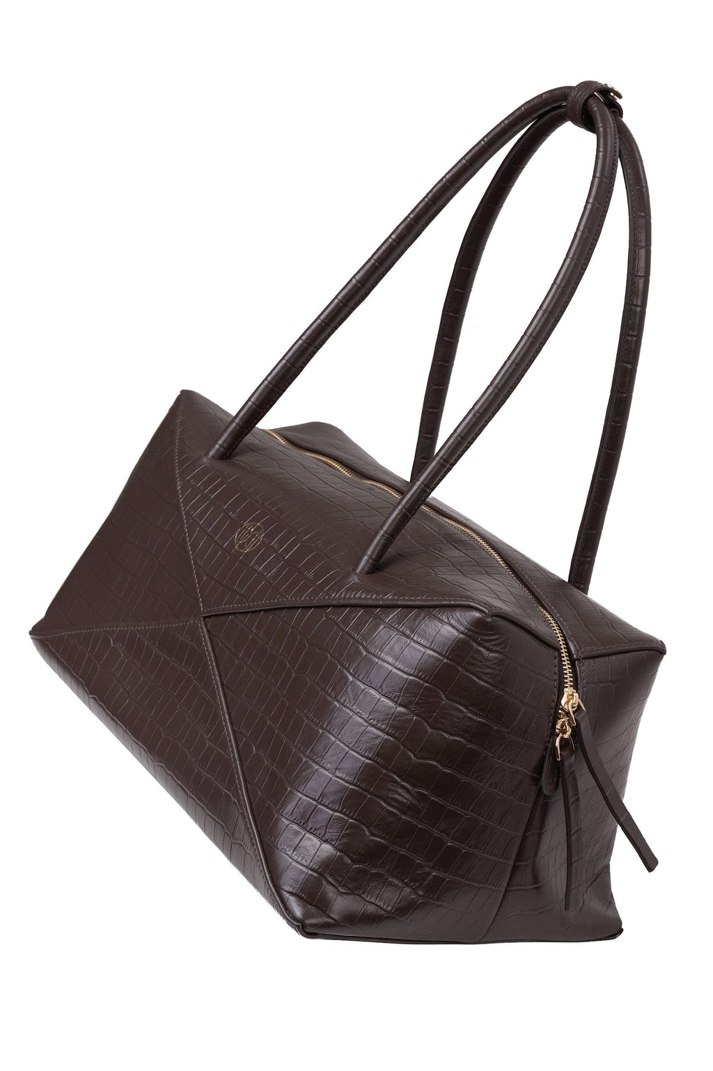 SCULP Bag crocodile brown