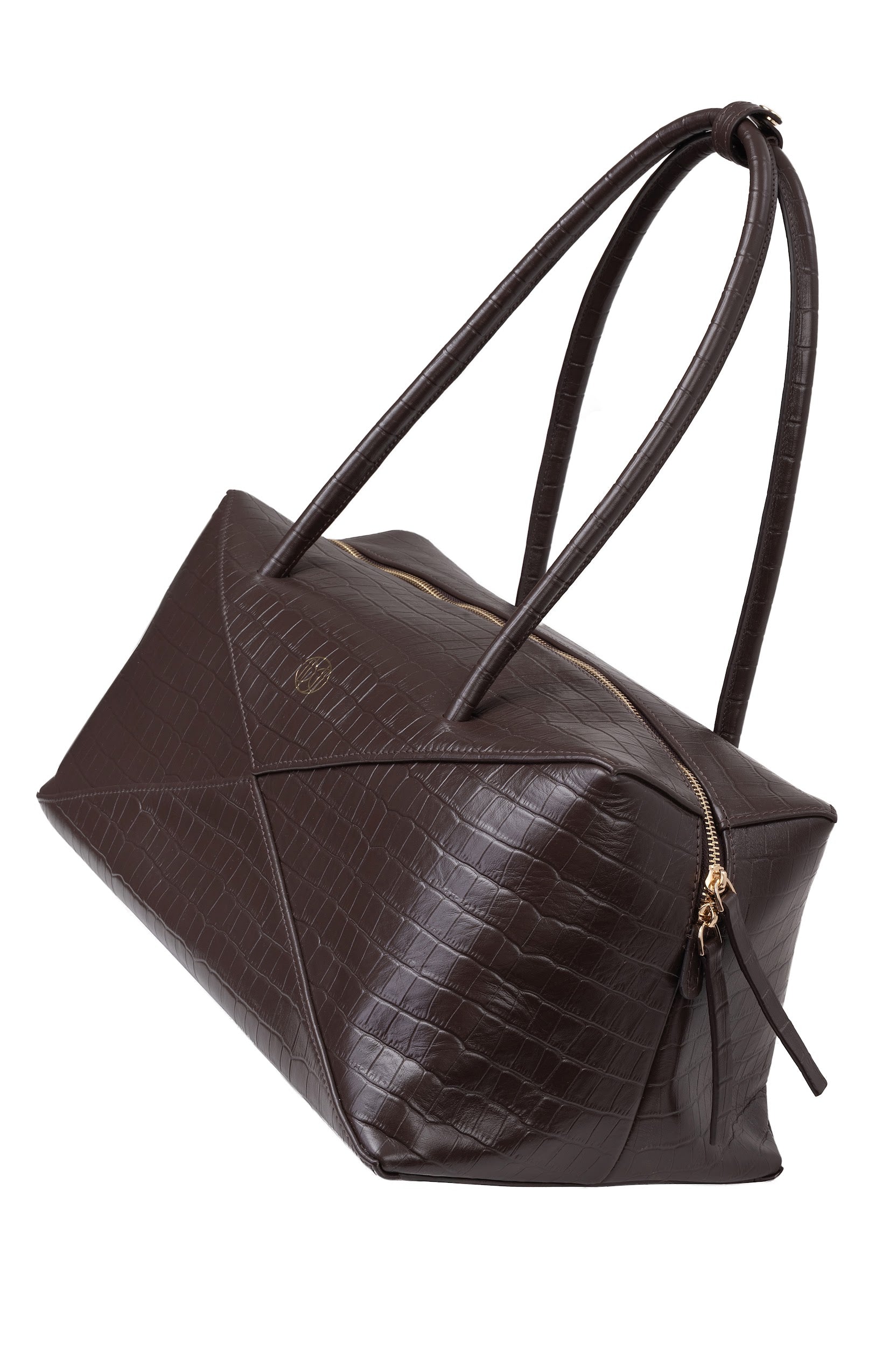 SCULP Bag crocodile brown