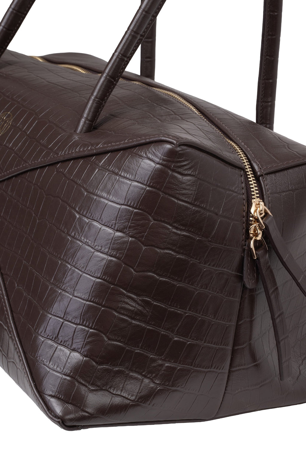 SCULP Bag crocodile brown