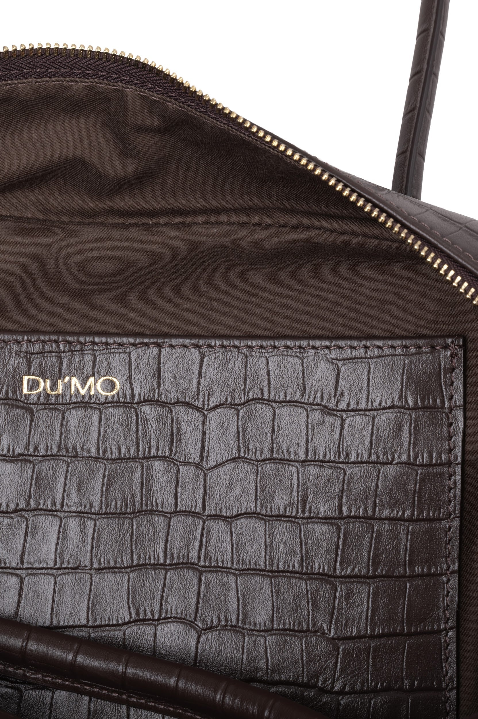 SCULP Bag crocodile brown